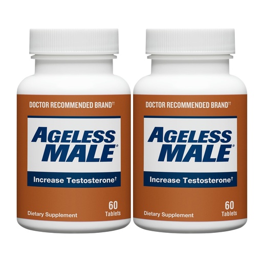 [BRSRGA37OB5GYYDX] Ageless Male Free Testosterone Booster Supplement for Men, 120 Tablets