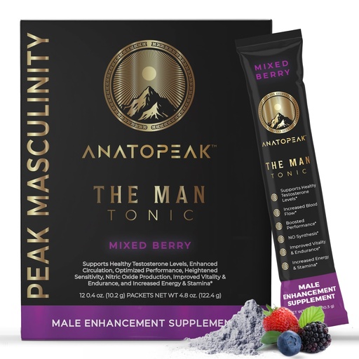 [BRSRAATYBUGWG3DV] Male Enhancing Supplement Powder - Tongkat Ali, Maca Root, L-Citrulline, L-Arginine, Horny Goat Weed - with Nitrosigine, Nitric Oxide Supplements for Men - 12 Stick Packs (Mixed Berry)