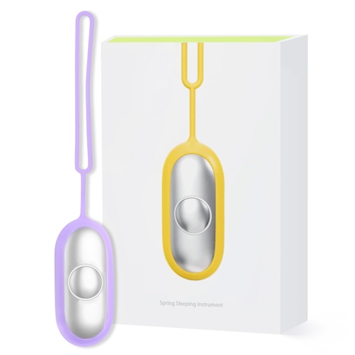 [BRSROCYTCIDRYAD5] Compact Handheld Sleep Aid Device - Relaxation Tool for Improved Sleep, Mood & Focus, Adjustable Massage Intensity, Portable & Easy to Carry（Purple）