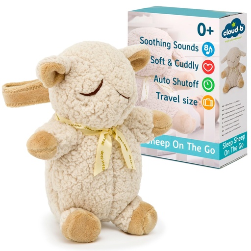 [BRSWIYQDOUFBAAA3] Cloud b Sound Machine with White Noise Soothing Sounds | Adjustable Settings & Auto-Shutoff | Ideal for Travel | Sleep Sheep On The Go