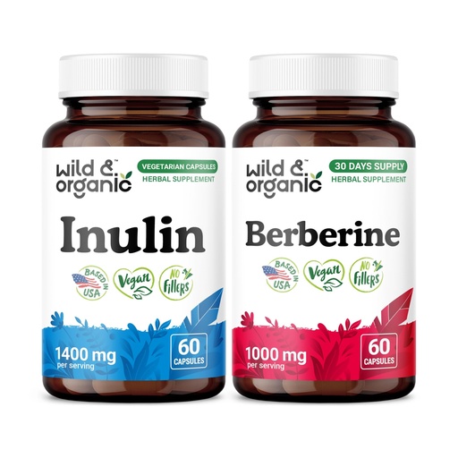 [BRSRGHY6CUMR4EI3] Wild & Organic Inulin 60 Capsules & Berberine 60 Capsules