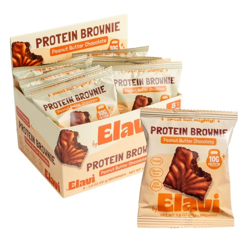 [BRSRGYYHOIFGCCLX] Elavi Peanut Butter Chocolate Protein Brownie, 1.87 OZ