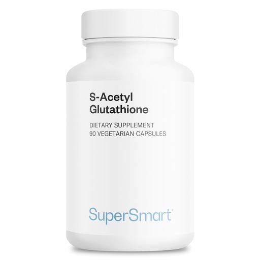 [BRSWIHQZBEDRYFAV] Supersmart S-Acetyl Glutathione 300mg per Day (High Absorption) - Stable Form of L-Glutathione Tripeptide - GSH Supplement | Non-GMO & Gluten Free - 90 Vegetarian Capsules