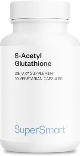 [BRSWIHQZBEDRYFAV] Supersmart S-Acetyl Glutathione 300mg per Day (High Absorption) - Stable Form of L-Glutathione Tripeptide - GSH Supplement | Non-GMO & Gluten Free - 90 Vegetarian Capsules