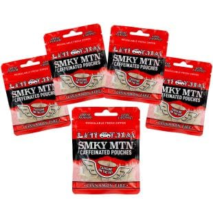 [BRSREZAHCEAWG3Q3] SMOKEY MOUNTAIN Caffeinated Pouches - Cinnamon Fire - Tobacco Free and Nicotine Free - 15 Pouches Per Pack - 5 Pack
