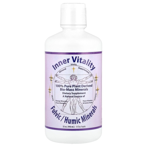 [BRSWG2YDO56W2A3B] Morningstar Minerals Inner Vitality, Fulvic/Humic Minerals, 32 oz (946 ml)