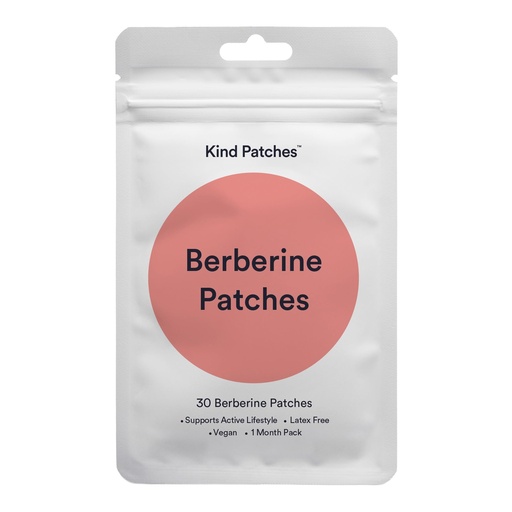[BRSRGAI6PJYWCCA2] Kind Patches Berberine Patches with L Glutamine, Chromium, Pomegranate and Cinnamon - Vegan, Latex Free - 30 Count