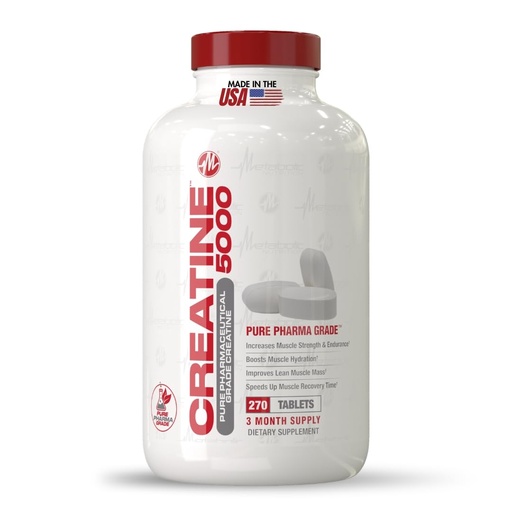 [BRSREZD2C4FQE3I2] Metabolic Nutrition Creatine Monohydrate Tablets 5000mg - High Potency Creatine Pills for Muscle Growth & Strength – Pre Post Workout Energy Supplement for Women & Men, Non-GMO, Vegan 270 Tablets