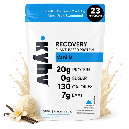 [BRSREGILOUGRQH3A] Plant Based Protein, Vanilla, 20g Vegan Protein, Clean Pea Protein Powder for Recovery Support for Active Outdoor Lifestyles, Monk Fruit Sweetener, Dairy Free, Gluten Free, 1.75 lb