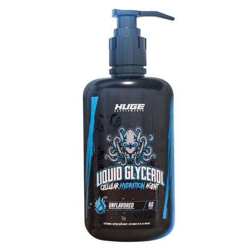 [BRSRAHACAQCGG3Q7] Huge Supplements Liquid Glycerol Supplement, Enhances Muscle Pumps, Increases Muscle Fullness, Boosts Endurance, Cellular Hydration Agent, Clean & Convenient Pump Top, Unflavored (60 Servings)