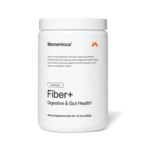 [BRSRGAL2CMJQIYI6] Momentous Fiber+ - Daily Multi-Source Fiber Psyllium Husk Powder - Soluble & Insoluble Prebiotic Blend to Support Nutrient Absorption - NSF Certified for Sport - 30 Servings - Unflavored