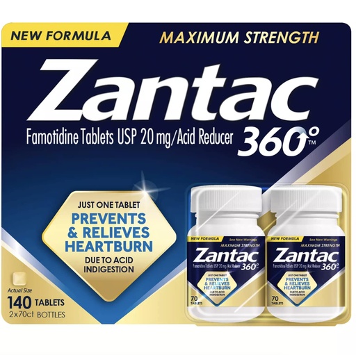 [BRSW2AIRAUMA22DJ] Zantac 360 Maximum Strength 20mg,120 Tablets