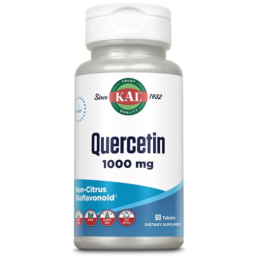 [BRSWIYQLA56RADDC] KAL Quercetin 1000mg Immune Support Supplement, Bioflavonoids for Immune Defense and Overall Health Support, Vegan, Gluten Free, Non-GMO, 60-Day Guarantee, 60 Servings, 60 Tablets