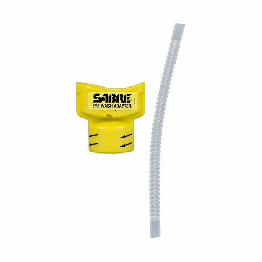 [BRSWKEY5OACRWHIZ] SABRE Eye Wash Adapter - Turns Water Bottle into Eye Wash Device - Flushes Contaminants from the Eye - First Aid Kit Addition - Yellow - 2.4 oz