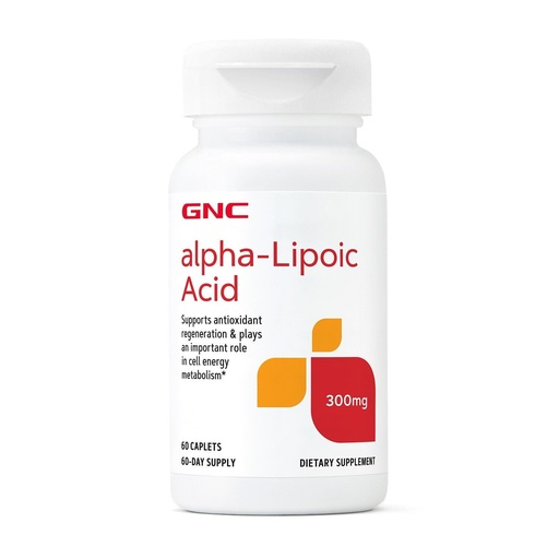 [BRSREAYPBMCWEETL] GNC Alpha-Lipoic Acid 300mg - Alpha Lipoic Acid Supplement for Energy Support - High-Potency Antioxidant Regeneration - Gluten-Free & Dairy-Free - 60 Count (60 Servings)