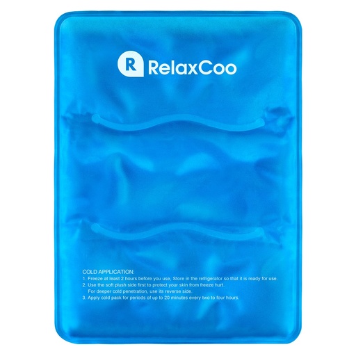 [BRSREEIEPMBWYG3D] RelaxCoo Large Flexible Ice Pack for Injuries Reusable Gel, 11x14.5 Inches, Cold Compress for Hip, Shoulder, Knee, Back Pain, Swelling, Bruises, Surgery