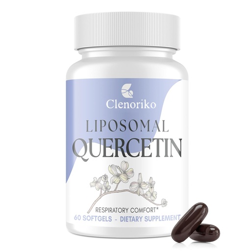 [BRSRGCA2CV4GKYLF] Quercetin with Bromelain, Liposomal Quercetin Complex with Vitamin C & Zinc, Elderberry, Berberine & Mullein for Immune Wellness & Respiratory Comfort, Higher Absorption - 60 Softgels