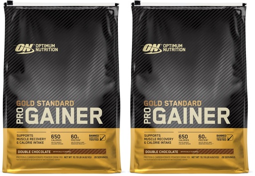 [BRSRGAAFC56RUYD7] Optimum Nutrition Gold Standard Pro Gainer, Weight Gainer Protein Powder, Double Chocolate, 10.19 Pounds (Packaging May Vary) (Pack of 2)