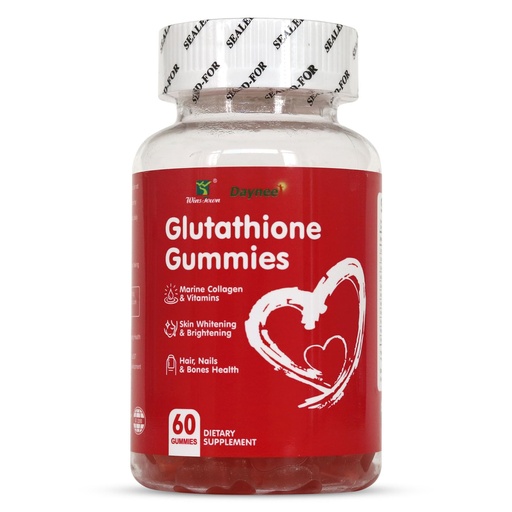 [BRSREGL4O4NRQ3AU] Glutathione Gummies 1000mg, Rich in Marine Collagen & Vitamins, Skin Whitening & Brightening, 60 Count