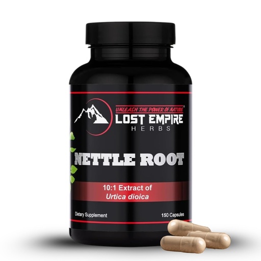 [BRSRABI5AAHGOYD6] Lost Empire Herbs Stinging Nettle Root (Urtica Dioica) Capsules | 10:1 Full-Spectrum Water Extract Supplement for Men, Urinary Function (150 Count)