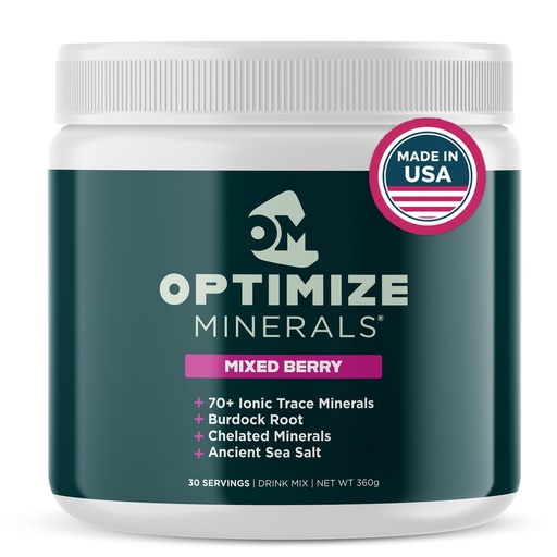 [BRSRAHD7CN6REYDP] Optimize Minerals Multi Mineral - New Look Same Daily Formula – Magnesium, Electrolytes & Trace Mineral Supplement Powder - Gluten Free Vitamins Drink - Mixed Berry, 30 Servings