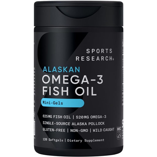 [BRSROGQHPIIW2CQ7] Omega-3 Fish Oil Minis from Wild Alaska Pollock, 120 Count Softgels | Easy to Swallow Mini-Softgel, Always Fresh Never Fishy, 690mg EPA 260mg DHA per Softgel, MSC Certified Sustainable, Non-GMO