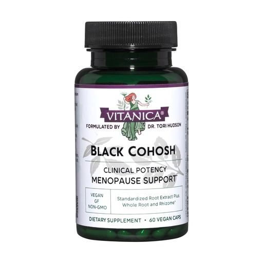 [BRSWIEYIBN7ACAD2] Vitanica Black Cohosh - Hormone Support Supplement with Black Cohosh Root - for Women in Perimenopausal & Menopausal Years - Women's Health Herbal Supplement for Menopause - Vegan - 60 Capsules