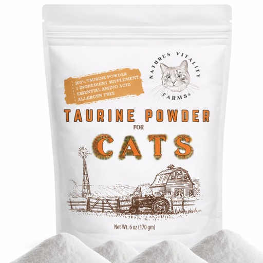 [BRSRACYZAEORYAAU] Taurine for Cats - Taurine Powder for All Ages Including Kittens - 144+ Servings - 500mg Supplement - unscented (6oz)