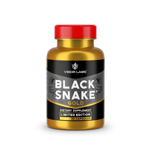 [BRSWG2YTAABWYFI7] Limited Edition Black Snake Gold By Vigor Labs, Male Enhancement Supplement, Enhances Blood Flow for Firmness and Size (30 Capsules)