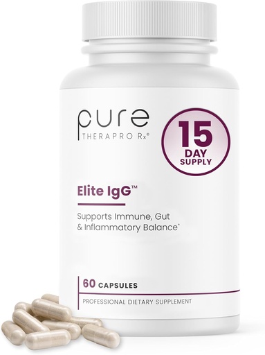 [BRSRAZT6CB7WEF3B] 纯Therapro Rx Elite IgG Immunoglobulin Supplement → 1100+ mg IgG, IGA & IgM Serum Deleved Immunoglobulins (SBI) → Colostrum Supplement → Gluten,乳品和 GMO Free (60 Capsules) 配方 :