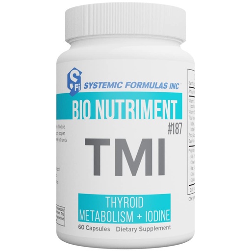 [BRSWECQOCIHGED37] Systemic Formulas Bio Nutriment TMI Thyroid Metabolism + Iodine 60 Capsule #187. Iodine Supplement Thyroid Support for Women and Men Iodine Pills Kelp