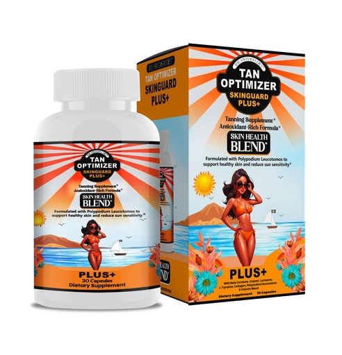 [BRSRAFQFB4GROHT3] Tan Optimizer SkinGuard Plus+ – Sugar-Free Tanning & Anti-Aging Supplement with 240mg Polypodium, Beta Carotene & Antioxidants for Radiant, Youthful Skin – 30 Capsules