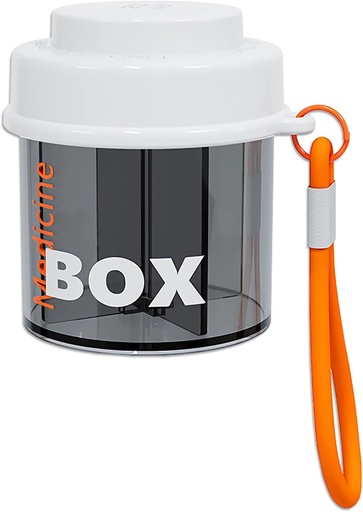 [BRSRAHQHO5YAGH3B] Pill Dispenser,Portable Supplement Organizer Bottle with Anti-Mixing and Wide Openings Design for Travel (Orange)