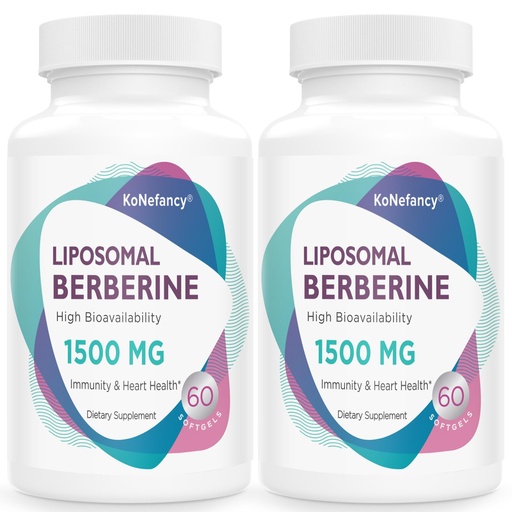[BRSROGTYOZ7W2CI7] KoNefancy Liposomal Berberine Supplement 1500mg - Third Party Tested, High Bioavailability Berberine HCL Capsules for Women & Men, GLP-1 Weight Loss Support and AMPK Activator, Sugar-Free,120 Softgels