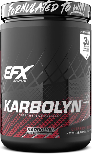 [BRSWYFIPAEHGKEI6] EFX Sports Karbolyn Fuel | Fast-Absorbing Carbohydrate Powder | Carb Load, Sustained Energy, Quick Recovery | Stimulant Free | 19 Servings (Cherry Bomb)