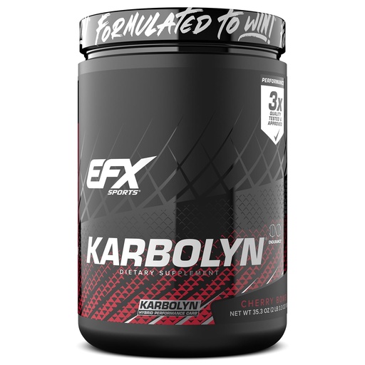 [BRSWYFIPAEHGKEI6] EFX Sports Karbolyn Fuel | Fast-Absorbing Carbohydrate Powder | Carb Load, Sustained Energy, Quick Recovery | Stimulant Free | 19 Servings (Cherry Bomb)