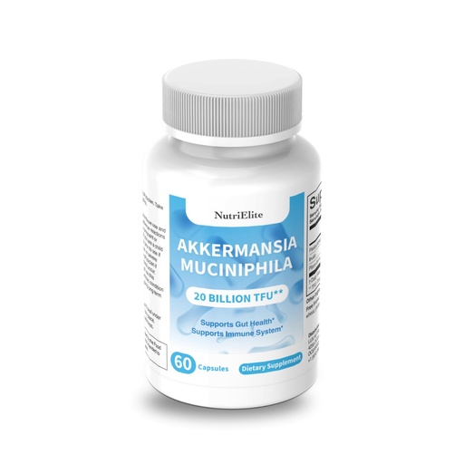 [BRSRGYIFOUORU3DF] Akkermansia Muciniphila 20 Billion TFU | with Inulin & Plant-Based FOS | Gut Barrier & Digestive Support | Microbiome Balance, Metabolic Support | No Refrigeration Required | 60 Capsules