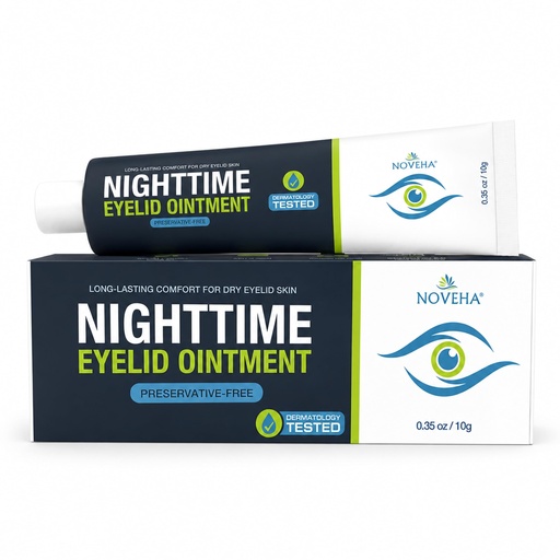 [BRSRGBQ3OB6B4D35] NOVEHA NIGHTTIME Eyelid Ointment Night Gel For Dry Eye Relief | Long Lasting Moisturizer Preservative Free | Moisturizing Cream for Night, External Use Only | 0.35 Oz / 10 gr