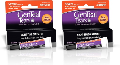 [BRSROAD5BMNGM3TH] Genteal Tears Night-Time Ointment 3.5g Clear 0.12 Fl Oz (Pack of 2)