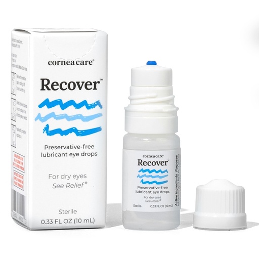 [BRSRAHQLCAGRMDYZ] CorneaCare Recover: Eye Drops | Preservative Free Artificial Tears | Hydrating Eye Drops for Dry Eye Relief & Redness | Multi-dose Bottle (300 Drops)