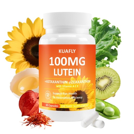 [BRSRGCQTBMIWKFLX] Lutein and Zeaxanthin Supplements with Astaxanthin 50MG Eye Vitamins - Premium Lutein for Eye Vision Support 60 Capsules
