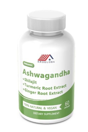 [BRSREAYPB4CWC2YY] Organic Ashwagandha Capsules with Shilajit, Turmeric & Ginger – 4-in-1 Ayurvedic Herbal Supplement | Adaptogenic Herbs for Natural Energy, Vitality & Daily Wellness