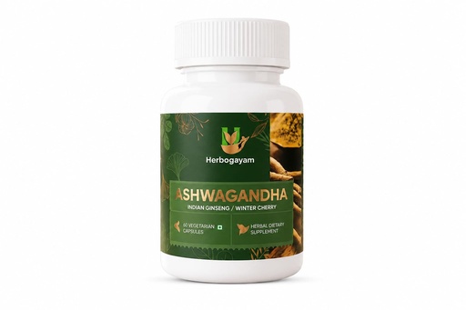 [BRSREYIZPJ5AOEQ2] Ashwagandha 500mg Capsules, Withania Somnifera Root Extract Ayurvedic Herbal Dietary Supplement, Organic Plant Based Vegetarian Product, Ancient Botanical Ingredient, 60 Servings, 60 Count
