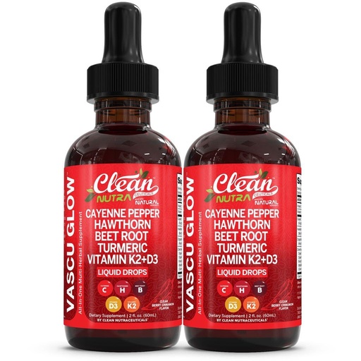 [BRSRAZL4OEMAGCDK] Clean Nutra Cayenne Pepper Drops Supplement Liquid + Hawthorn Berry, Vitamin D3 K2 Beet Root Powder, Ceylon Cinnamon, Turmeric Curcumin, Organic Panax Ginseng, Berberine Extract Organic (2)