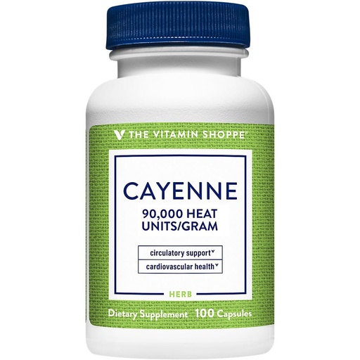 [BRSWIYTYO4GWKYDO] The Vitamin Shoppe Cayenne Extract 450MG (Capsicum), Promotes Cardiovascular (100 Capsules)