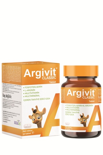 [BRSWYBDYBENW2DY3] Argivit Tablet, L-Arginine and Phosphatidylserine Multivitamin Multimineral Supplement, Immune and Energy Support, 30 Tablets