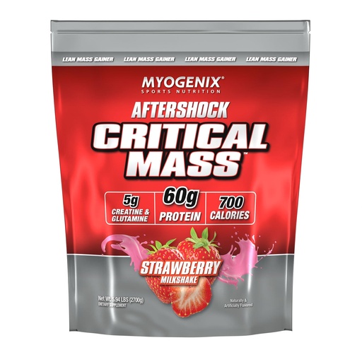 [BRSWKGAZBMARAGQ3] Myogenix Critical Mass Gainer – Muscle Mass Weight Gain Supplement, Zero Lactose Whey Protein Powder – Anabolic Whey Protein – Strawberry (5 lbs)