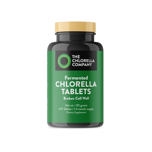 [BRSRGHYFPMIBS23J] Fermented Chlorella Tablets, 675 Tablets (1.5 Month Supply) Broken Cell Wall for Nutrient Absorption, Vegan Superfood for Detox & Wellness, Algae Supplement, Non-GMO (1.5 Month)