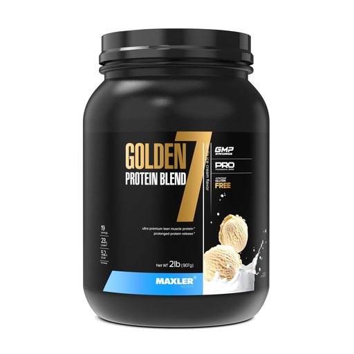 [BRSROGAECIBB6DI7] Maxler Golden 7 Protein Blend - Protein Powder for Muscle Gain & Recovery - Vanilla Protein Powder 2 lb