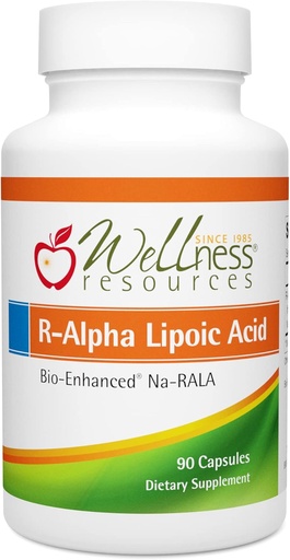 [BRSWI2Q3AQAACC3I] Wellness Resources R Alpha Lipoic Acid RALA Supplement - 90 Capsules - Stabilized R-Lipoic Acid with Bio-Enhanced Na-RALA for Maximum Bioavailability - R-Ala Non-GMO and Gluten Free